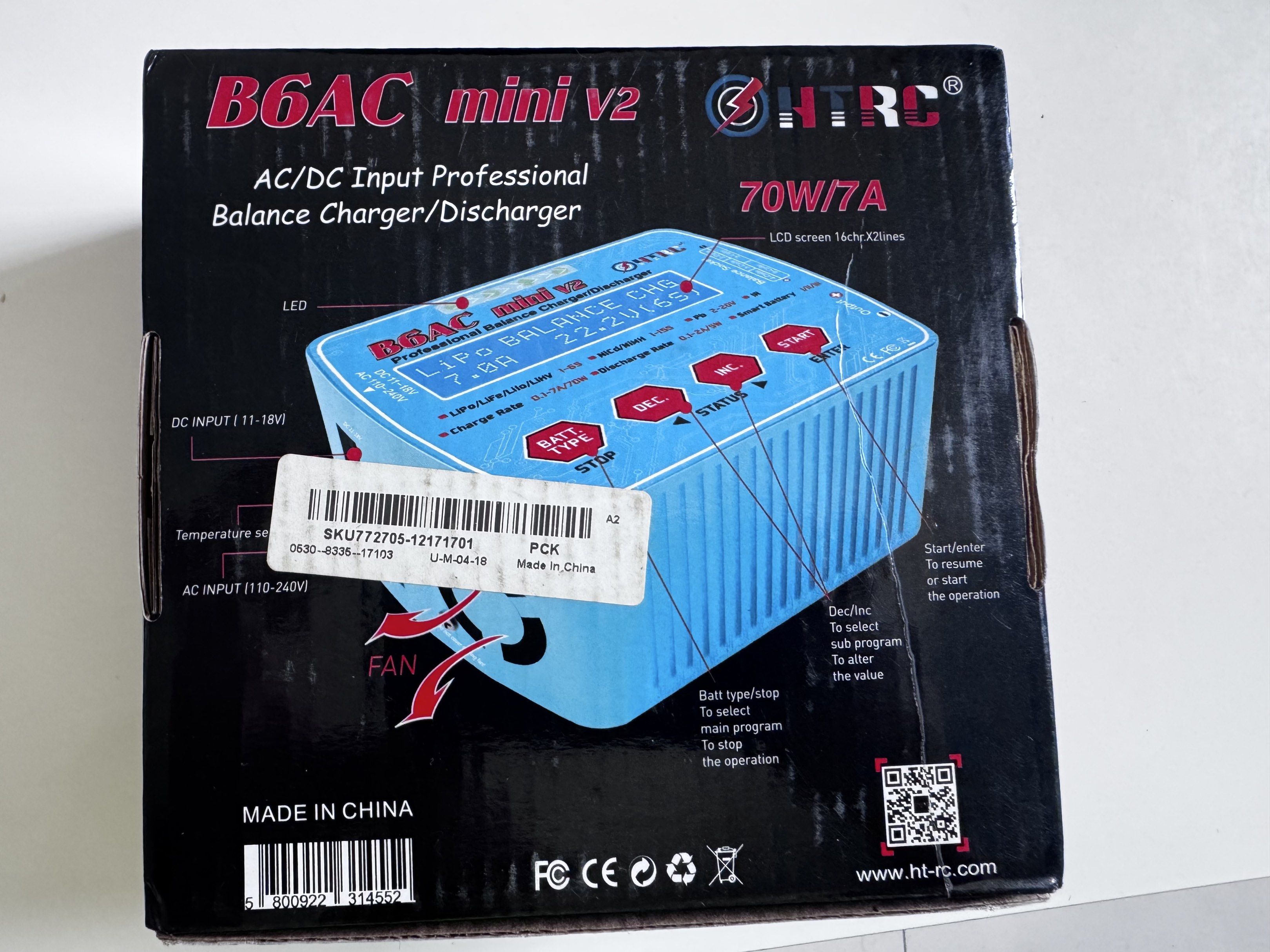 HTRC B6AC mini v2 AC/DC Balance Charger406013094292377602
