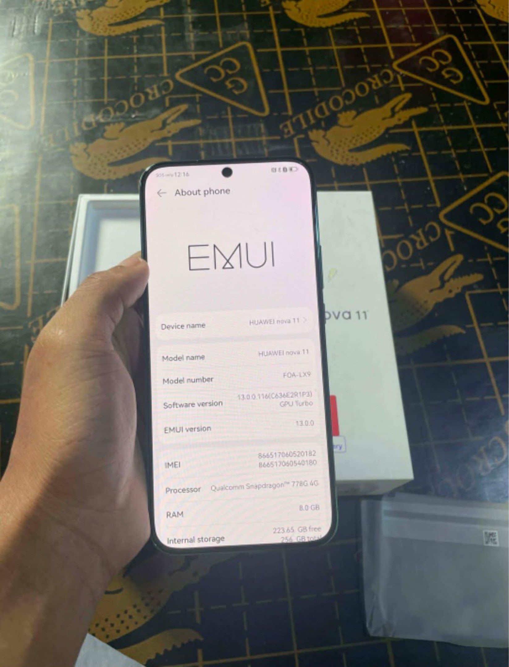 Huawei Nova 11 8/256gb complete (Category: Huawei) located in Manila. Submitted by nhh_accessories (Listing ID 1419636477, Image 2). Description: Huawei nova 11 8/256 8GB RAM 256GB ROM 6. 7 FH 120HZ REFRESH RATE 6.88MM BODY 50 MP VLOG MAIN CAMERA 60MP SELFIE CAMERA CLEAR GID ANG CAMERA 4500MAH MASSIVE BATTEEY DUGAY GID MA LOWBAT SNAPDRAGON 778G GAMING PROCESSOR FINGER PRINT UNDER DISPLAY 66W SUPPORTED.