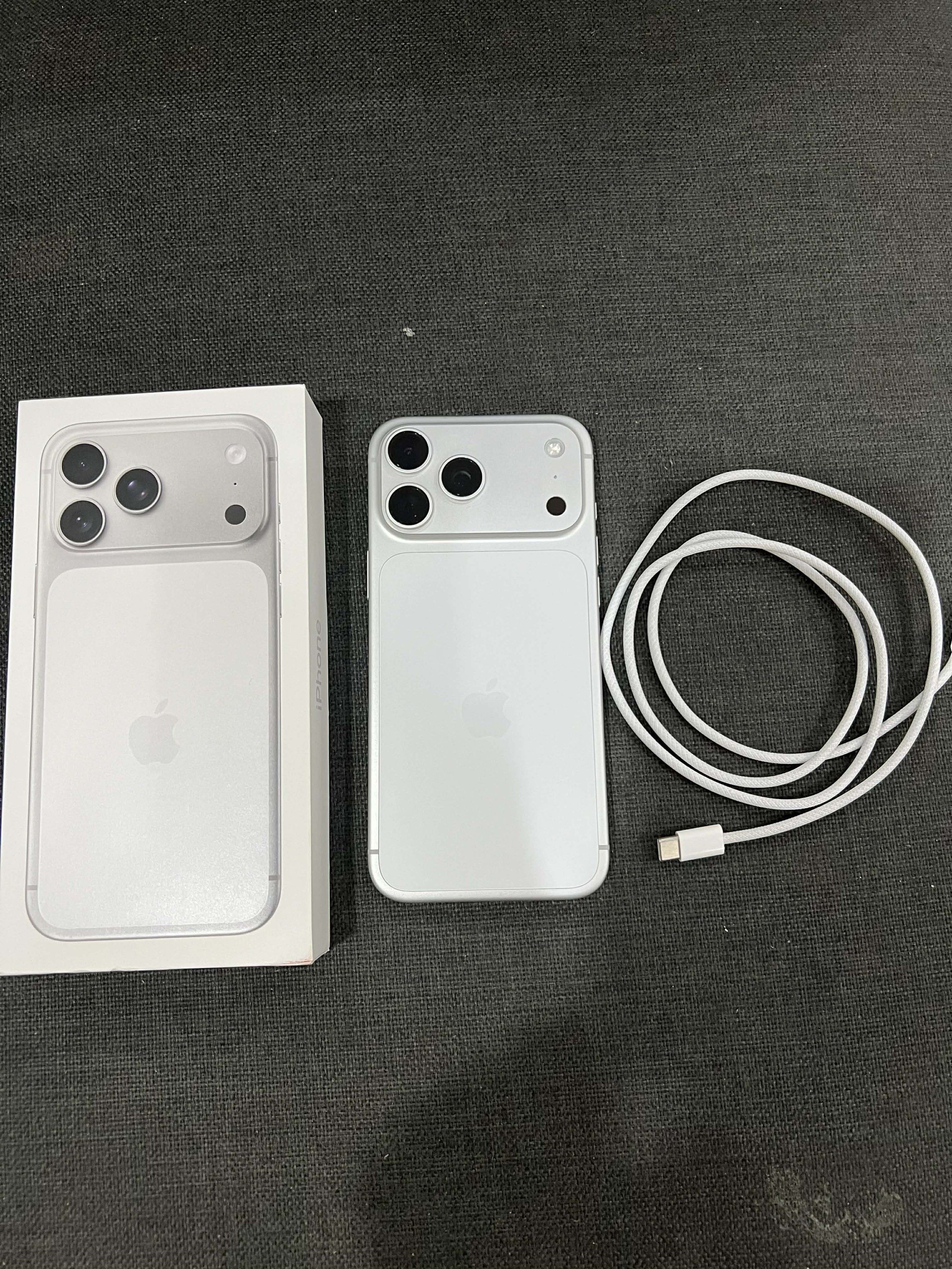 Iphone 17 pro max 512gb FU ESIM only (Category: iPhone 17 Series) located in Bulacan. Submitted by pmcnash (Listing ID 1419628550, Image 1). Description: FOR SALE ONLY - truetone and face id working - factory unlocked (openline) - us variant LL/A - pristine condition - 100bh 50+ cycle count - no history of repairs - unli check and reset ✅ unit / case / og box / cord 📍Malolos Bulacan.