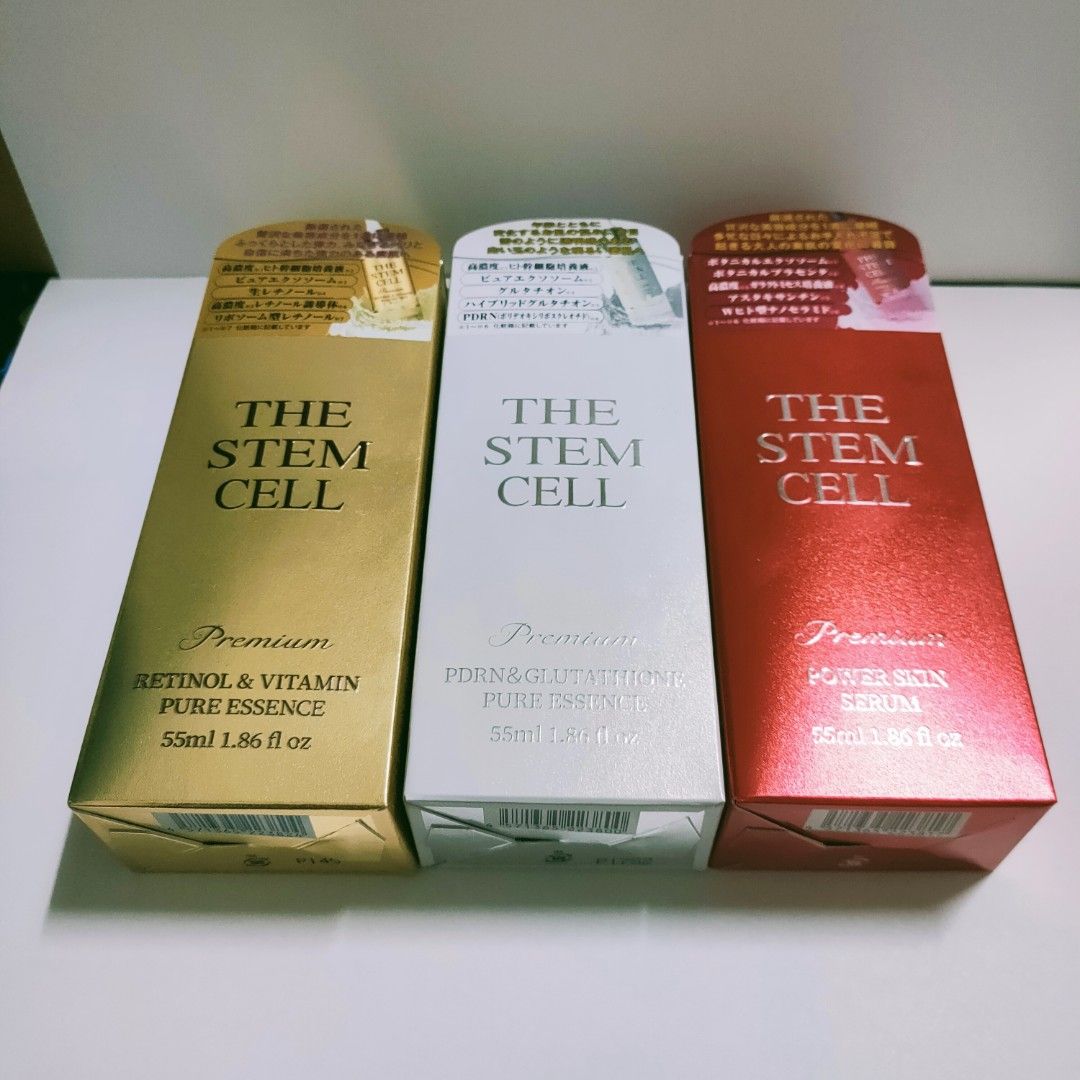 Jing'an Hall Limited THE STEM CELL - Retinol & Vitamin Pure Essence, PDRN & Glutathione Pure Essence, Power Skin Serum (Category: Face Care) located in Singapore. Submitted by nofrillsfactoryoutlet (Listing ID 1419752786, Image 6). Description: 100% Authentic and Brand New Sealed in Box, Direct Import from Japan ! ⭐Brand : Jing'an Hall Limited ⭐Manufacturer : KOR Japan ⭐Types : THE STEM CELL Series ⭐Volume : 55ml each ⭐Made in Japan ⭐Meet Up: Kad
