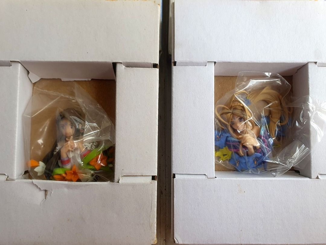 Kaiyodo Ah! My Goddess Figurines Sets (Category: Figurines & Statues) located in Quezon City. Submitted by nextnoel (Listing ID 1419773137, Image 3). Description: Kaiyodo x Afternoon Collaboration 2009 Ah! My Goddess Flower Magnet Belldandy and Skuld = 500 (sold as set) Kaiyodo x Afternoon Collaboration 2004-2005 Ah! My Goddess Belldandy On The Earth = 500 (sold as set) - all figures are unassembled/new - box/packaging has some visible wear Meet-