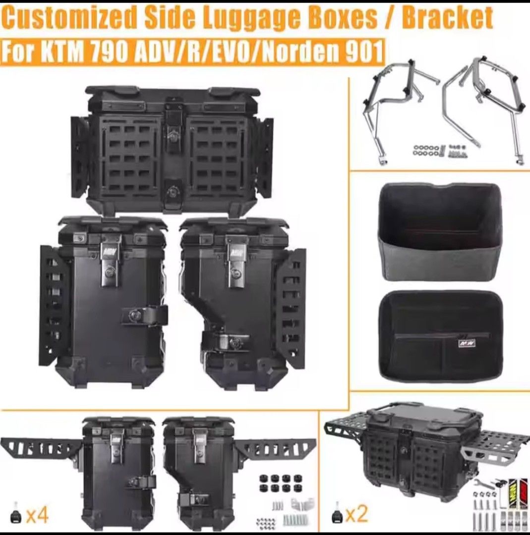 KTM 790/890 Adventure Side Luggage Boxes 45L (Left & Right) – $200 ...