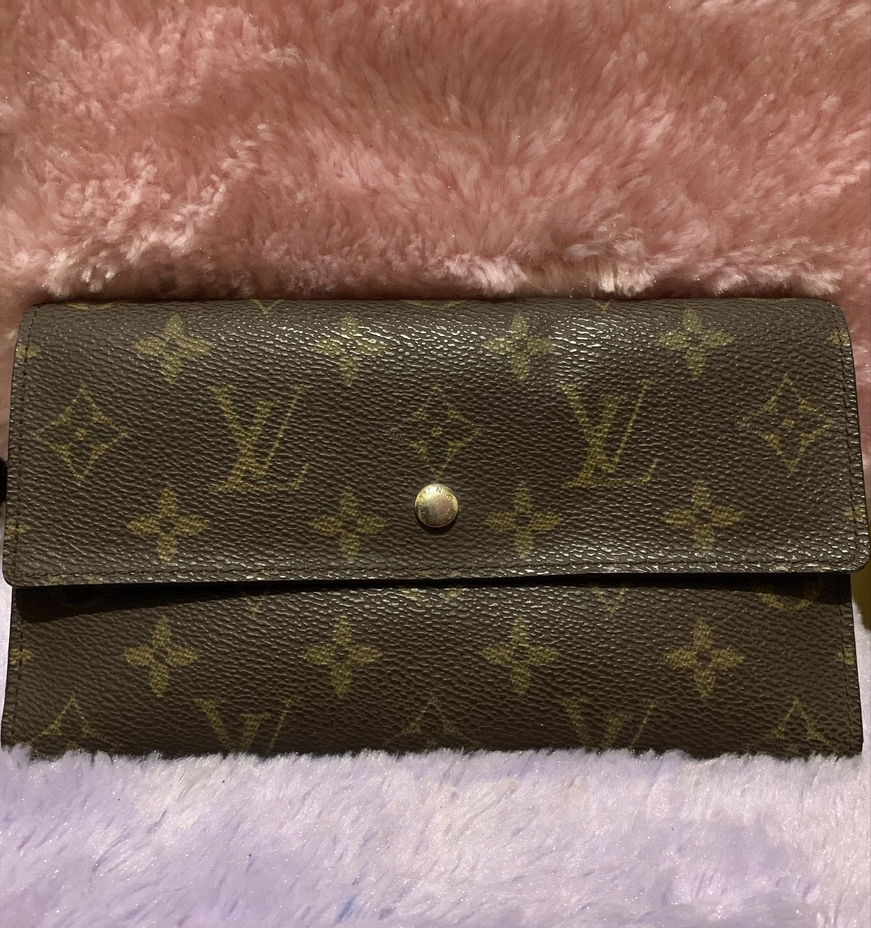 Louis Vuitton Monogram Wallet (Category: Luxury Bags & Wallets) located in Quezon City. Submitted by ncjnc (Listing ID 1419715144, Image 1). Description: - Authentic Louis Vuitton Monogram wallet - Features the iconic LV monogram pattern - Interior with multiple compartments for cards and cash - Secure snap closure - Made in France.