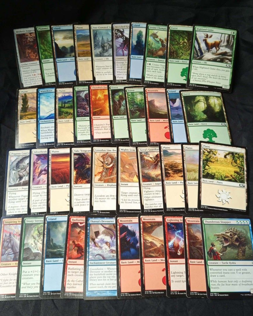 Magic The Gathering Land Cards (Category: Raw Singles) located in Kawit. Submitted by monshop714 (Listing ID 1419663341, Image 1). Description: - Assorted Magic The Gathering land cards. - Includes Plains, Island, Forest, Mountain, and more. - Cards from different sets. - Ideal for deck expansion or collectors..