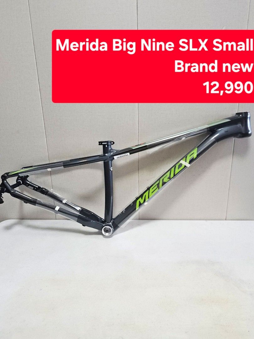 Merida Big Nine SLX Frame Small (Category: Bicycles) located in Las Pinas. Submitted by beaverknight15 (Listing ID 1419742369, Image 1). Description: Las piñas pick up 12,990 Brand new Merida Big Nine SLX Frame Size Small 29" Alloy Hardtail Frame (TFS III) 135×9 mm Quick-Release Rear Axle BSA Threaded Bottom Bracket.