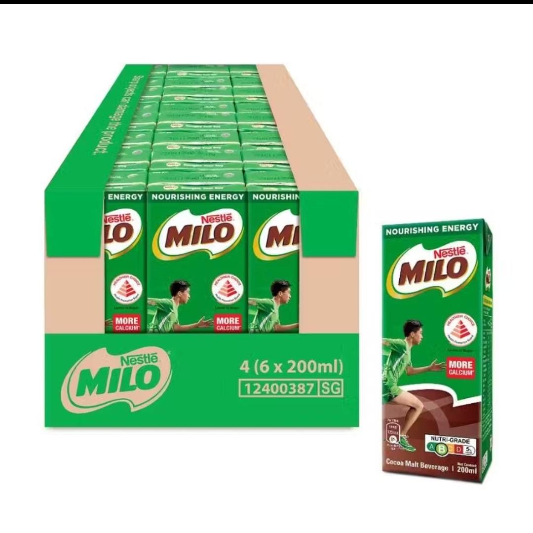 Mini Milo Box Nestle Milo UHT Chocolate Milk Drink Box carton 24 packs, Food & Drinks ...