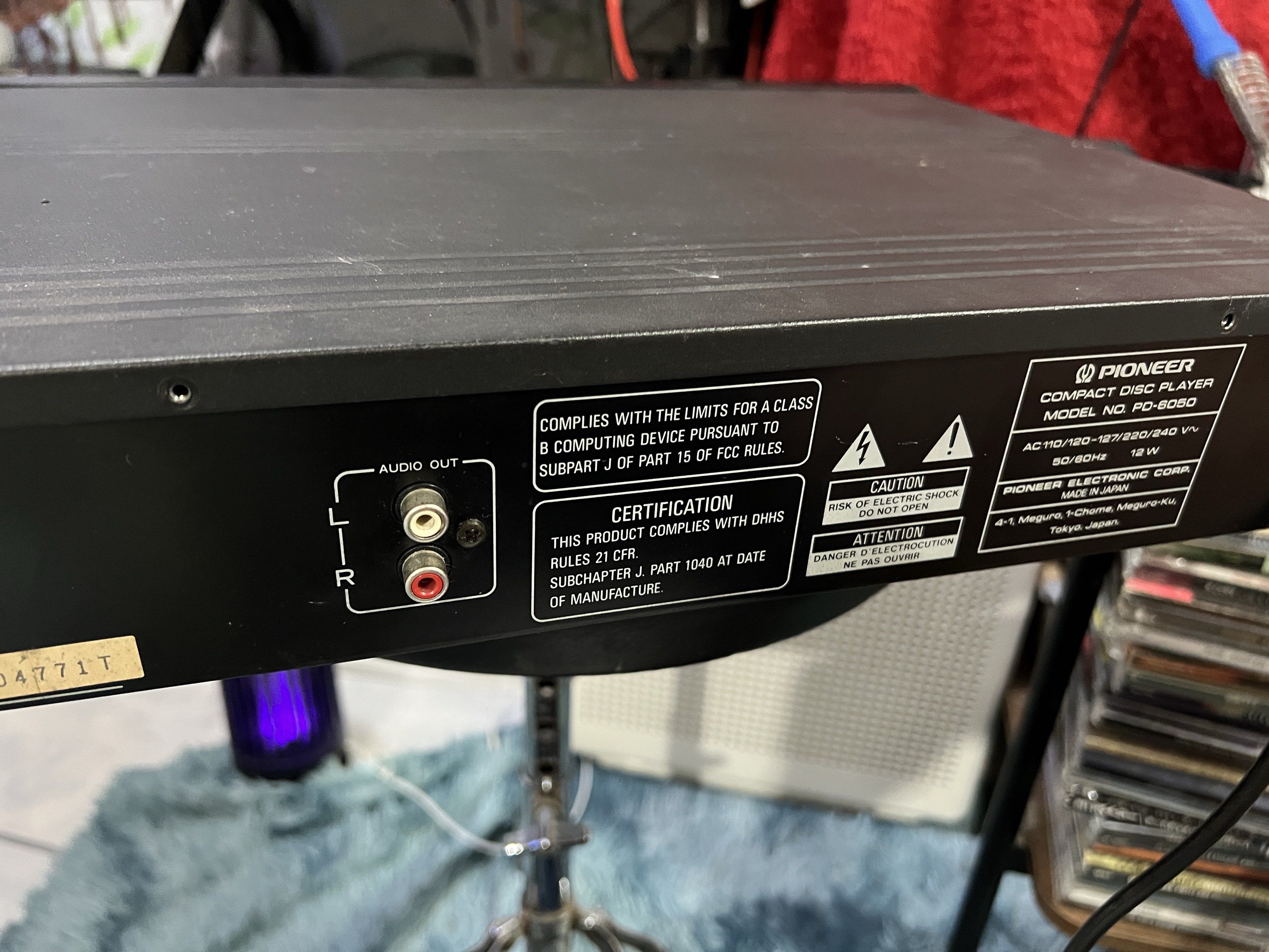 Pioneer PD-6050 Compact Disc Player (Category: Portable Music Players) located in Calamba. Submitted by proxima79 (Listing ID 1419673499, Image 3). Description: WITH POWER ONLY 220/110V Japan NOT WORKING no response tray not opening pero minsan gumagana nag o-open nag lload CD nag p-play minsan but mostly CD just keeps on spinning need calibration of lens pick up according to technician still repairable but I'm selling it AS IS only for repair or
