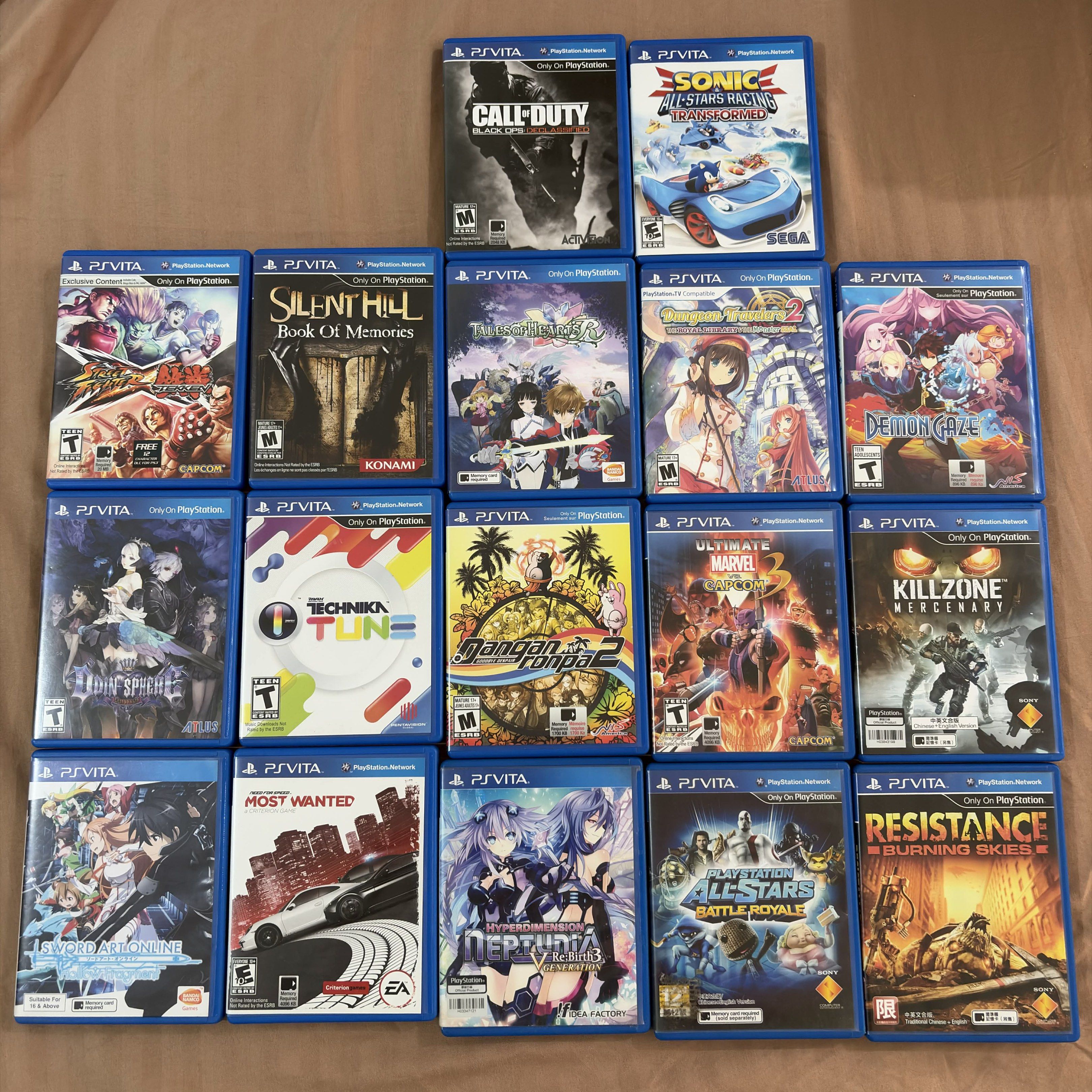 PS Vita Games (Category: PlayStation) located in Manila. Submitted by sweettotes_ph (Listing ID 1419704556, Image 1). Description: Call Of Duty Black Ops Declassified – 900 Danganronpa 2: Goodbye Despair – 1400 Demon Gaze – 1300 Dungeon Travelers 2: The Royal Library and The Monster Seal – 2300 Hyperdimension Neptunia V Rebirth 3 Generation – 2200 Killzone Mercenary – 800 Need For Speed Most Wanted – 700 Odin Sphere – 3800 PlayStation All Star Ba