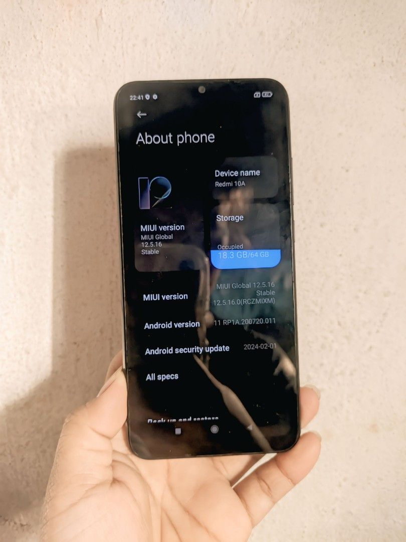 Redmi 10a (Category: Xiaomi) located in Quezon City. Submitted by chel2704 (Listing ID 1419686949, Image 2). Description: No issue Redmi 10a Unit only 4/64, 5000mah Helio G25, Android charger. Loc: Qc Commonwealth.