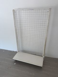 Retail Display Grid Wire Rack with Wheels, Furniture & Home Living ...