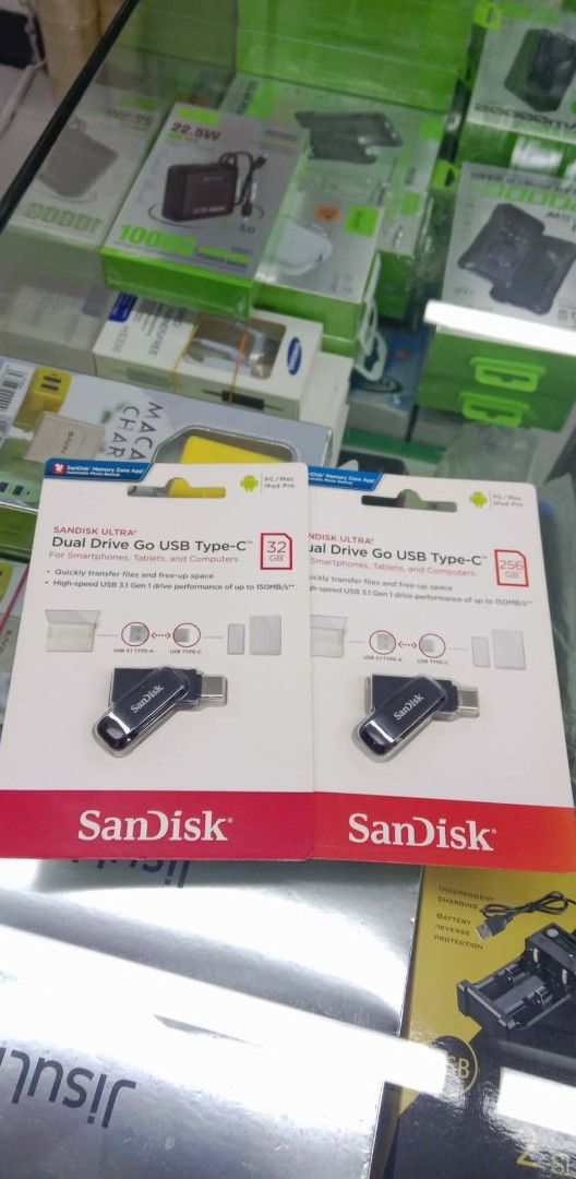 SanDisk Dual Drive Go USB Type-C 32GB (Category: Hard Disks & Thumbdrives) located in Manila. Submitted by iliasjen (Listing ID 1419768989, Image 1). Description: 32GB-850,64GB-1200,128GB-1700,256 GB-2650.