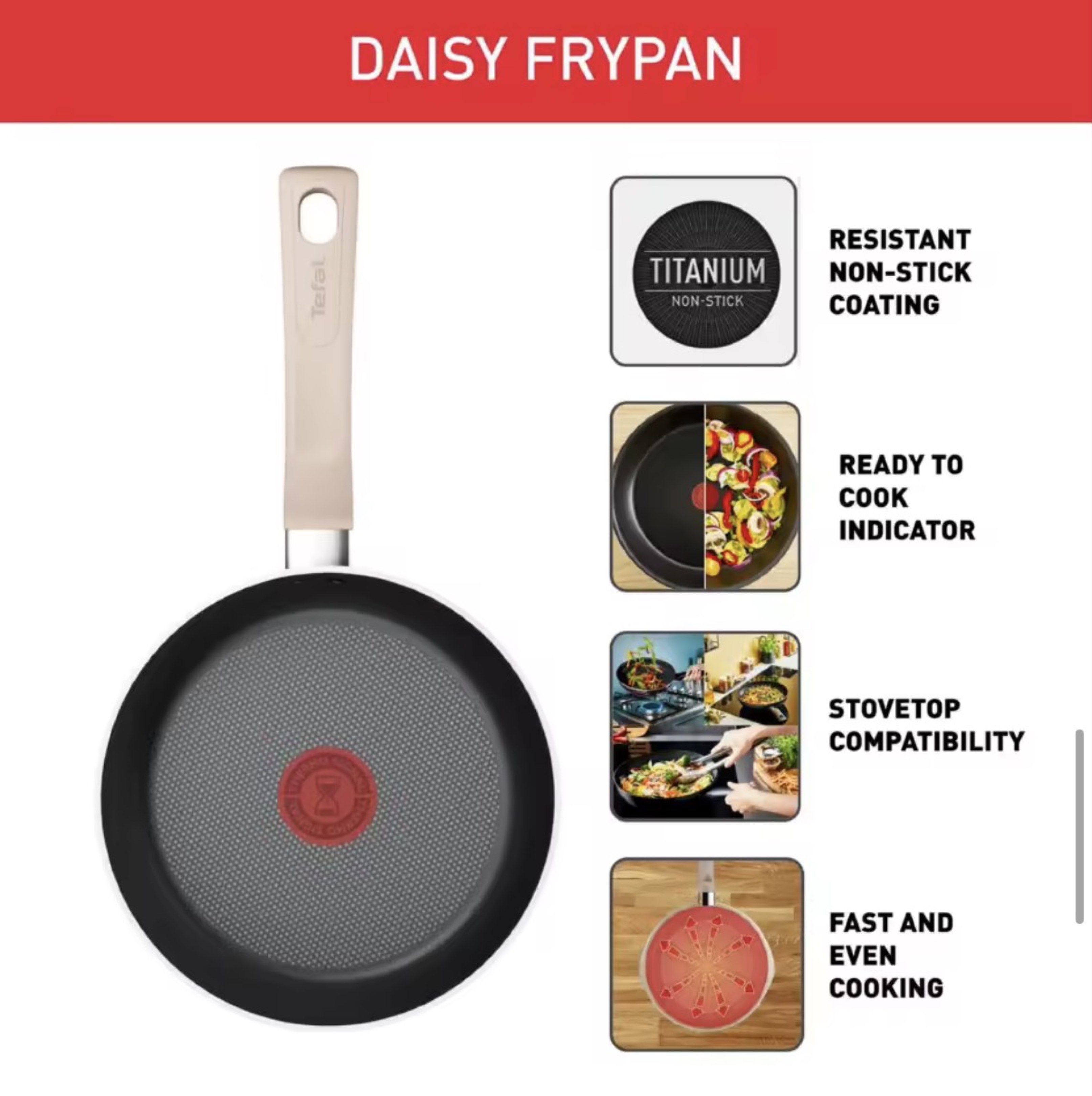 Tefal Daisy Titanium Non-Stick Frying Pan446869493934336002