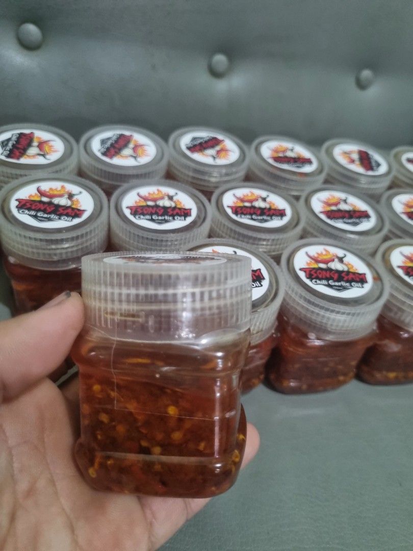 Tsong Sam Chili Garlic oil 100ml (Category: Spice & Seasoning) located in Silang. Submitted by samflores2k4t7 (Listing ID 1419634838, Image 1). Description: For sale Tsong Sam Chili Garlic oil 100ml Saks ang anghang Hindi tinipid s ingredients Marami laman hindi puro oil No preservative Lbc delivery 65 only .