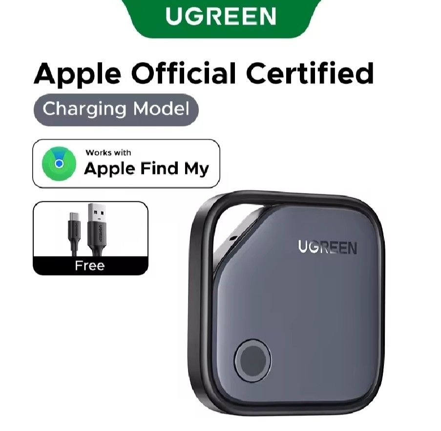 Recharge Tracker UGREEN AirTag Smart Rechargeable Tracker for iPhone Anti-Loss Device ...