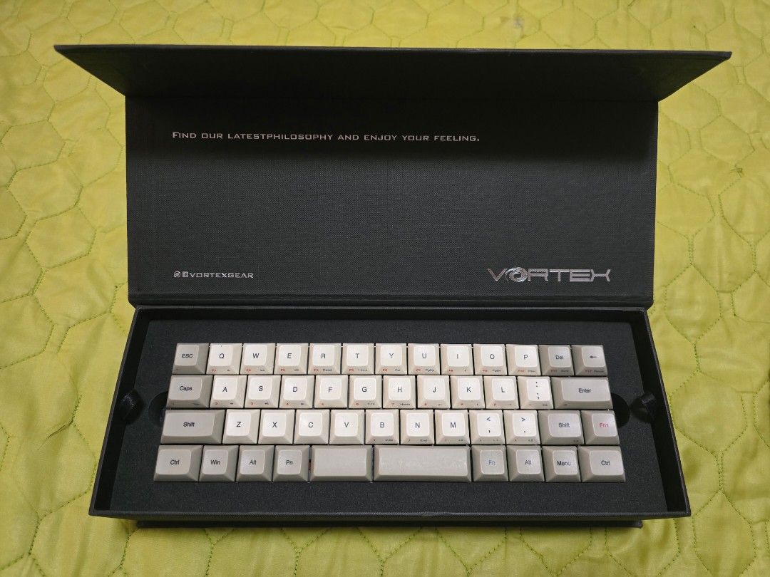 Vortex Core 40% Layout Mechanical Keyboard (Category: Computer Keyboard) located in Quezon City. Submitted by gabs_a (Listing ID 1418840225, Image 1). Description: Mechanical Keyboard For Sale Brand: Vortex Model: Core Function: Mechanical Keyboard Placement: Desk, Table, Etc.. Mechanical Switch: Cherry Click Blue Keycap Profile: DSA Keycap Stem: Cherry Comes With: Box Micro Usb to Type A Cable Price: 3,500.00 Location: Batasan Hills / South Tria