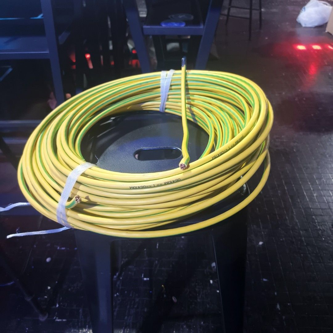 25 mm single core cable , 40m , Yellow / Green / Earth / Ground Cable ...