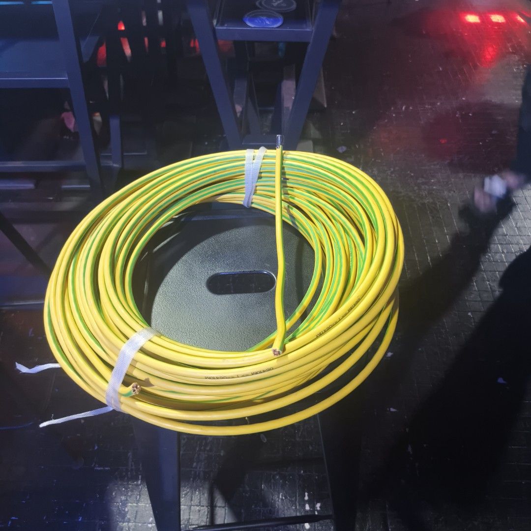 25 mm single core cable , 40m , Yellow / Green / Earth / Ground Cable ...