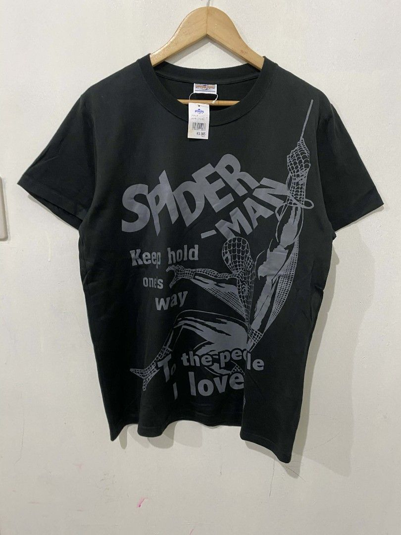 2006 Universal Studios Japan Spider-Man T-Shirt XL (Category: Tshirts & Polo Shirts ) located in Pasig City. Submitted by psg2019 (Listing ID 1419856421, Image 1). Description: - Authentic 2006 Black Spider-Man t-shirt - From Universal Studios Japan - Features Spider-Man graphic and quote - Marvel logo on the back - Size: XL - Material: 100% Cotton - Includes original price tag - 22x28.