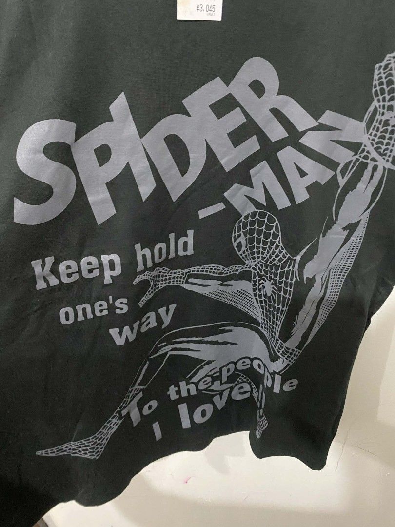 2006 Universal Studios Japan Spider-Man T-Shirt XL (Category: Tshirts & Polo Shirts ) located in Pasig City. Submitted by psg2019 (Listing ID 1419856421, Image 2). Description: - Authentic 2006 Black Spider-Man t-shirt - From Universal Studios Japan - Features Spider-Man graphic and quote - Marvel logo on the back - Size: XL - Material: 100% Cotton - Includes original price tag - 22x28.