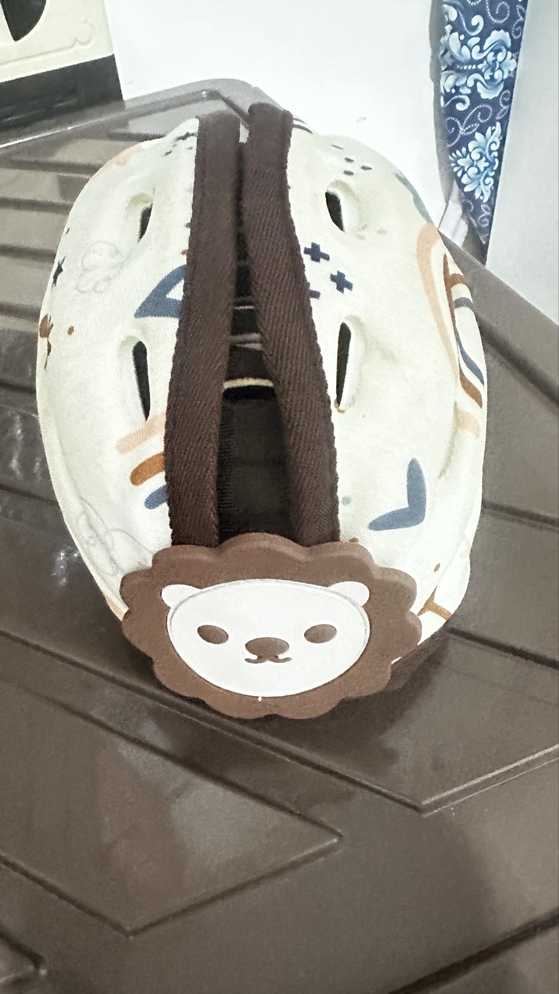 Baby Safety Helmet with Lion Design (Category: Infant Playtime) located in Manila. Submitted by ef642543 (Listing ID 1419829676, Image 1). Description: - Cute lion design - Soft, padded interior - Adjustable straps for a comfy fit - Breathable fabric with ventilation holes - Protects baby's head while crawling or walking.