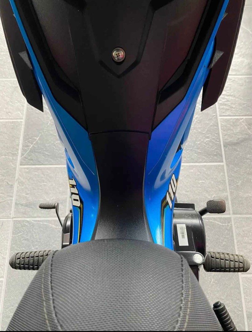 Blue Motorcycle (Category: Motorbikes for Sale) located in Manila. Submitted by 8gran (Listing ID 1398798977, Image 3). Description: tvs neo nx 110cc , 3200 odo , almost new , with original OR and CR papers registered and with LTO plate... garage Queen never used in delivery apps or business with covered parking kaya Hindi sa kalye naka park, sale or swap.