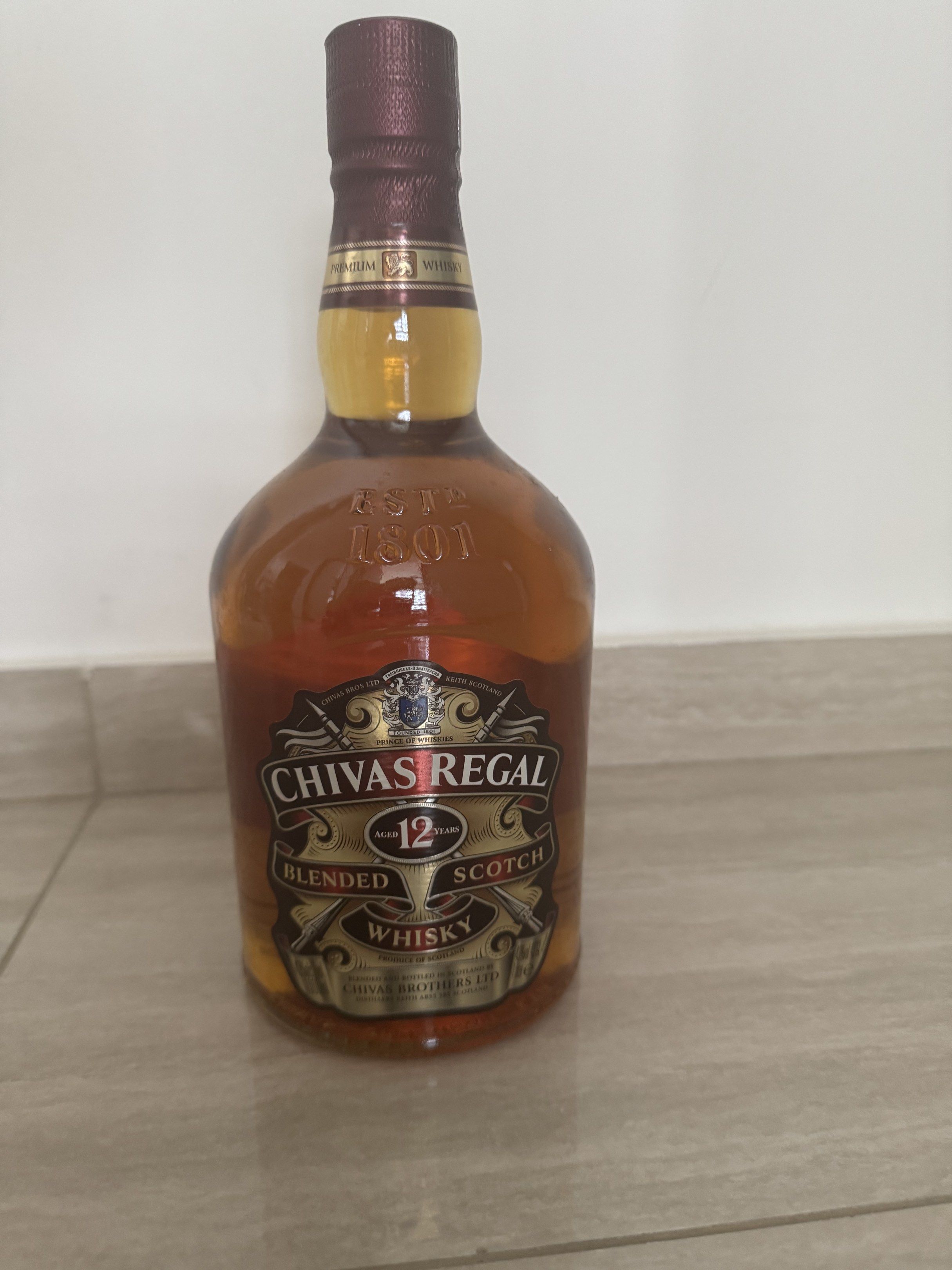 Chivas Regal 12 Year Old One Litre Whiskey, Food & Drinks, Alcoholic ...