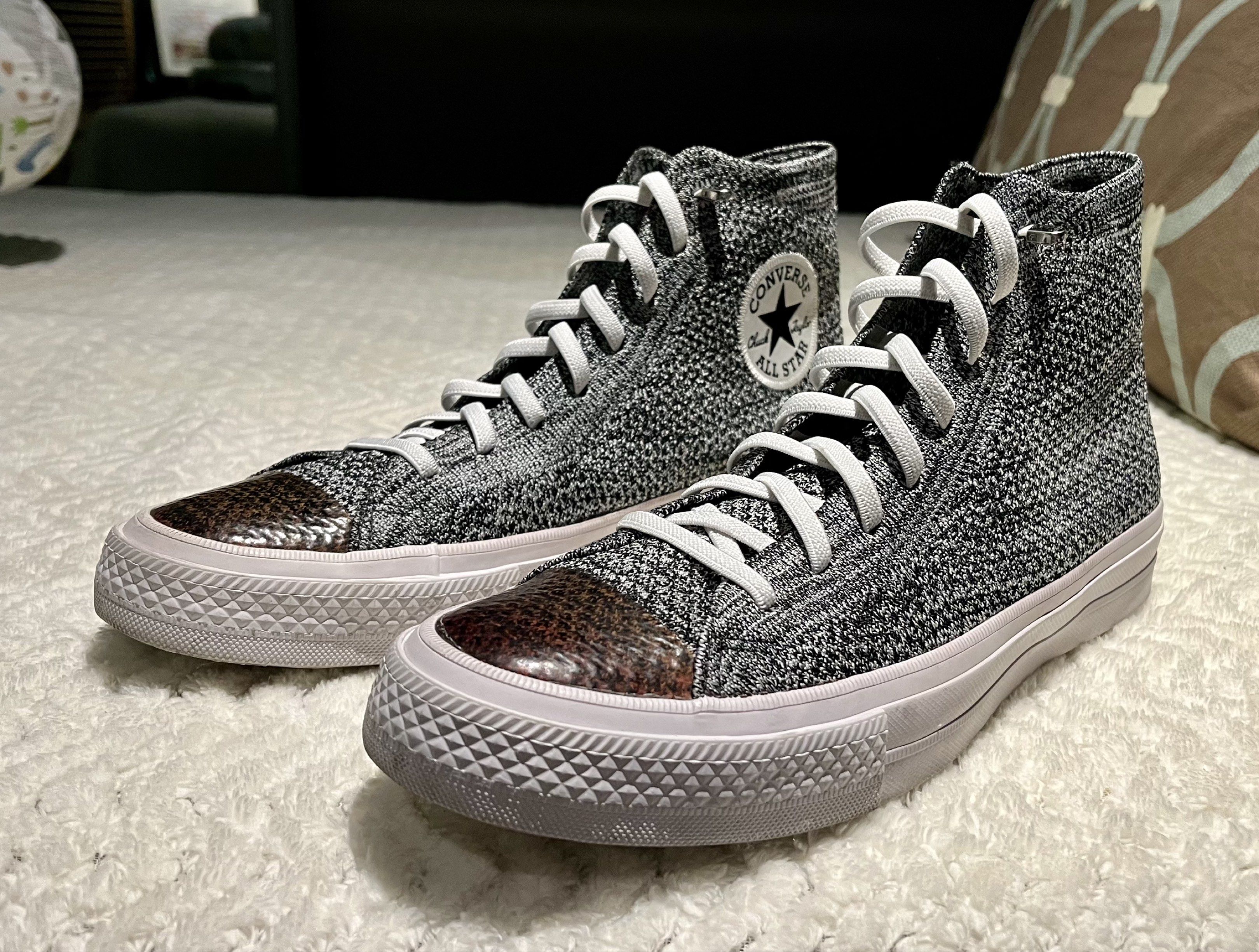 Converse Hi-Cut Flyknit Lunarlon (Category: Sneakers) located in Taguig. Submitted by quin21 (Listing ID 1419971846, Image 2). Description: Converse Hi - Cut Flyknit Lunarlon Men’s 8US *with elastic shoelace. Original white shoelace included 📍 BGC Taguig.