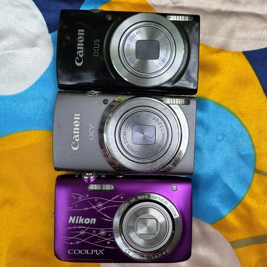 Digital Camera Canon Ixus Ixy Nikon coolpix (Category: Cameras) located in Cebu City. Submitted by gilejehhk (Listing ID 1419789607, Image 1). Description: 7,000 each Canon Ixus 145 Color: black 16megapixels No functional issues Like new 10/10 body cosmetic Unit, battery and universal clip charger only ₱7,000 Canon Ixy 130 Color: silver gray 16megapixels No functional issues 8.5/10 body cosmetic Unit, battery and universal clip charger only ₱7,00