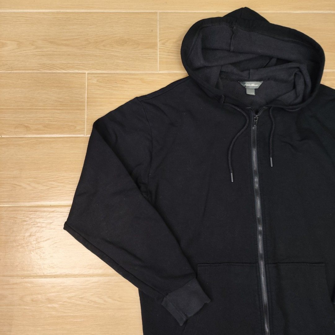 Eddie Bauer Black Zip-Up Hoodie (Category: Coats, Jackets and Outerwear) located in Tagaytay City. Submitted by splurge_ (Listing ID 1419948371, Image 2). Description: For Sale: ▫️Eddie Bauer Hoodie Jacket ▫️ Complete tags ▫️ Excellent Condition ▫️Size Large on tag Dimensions: ▫️ Length - 27.5 inches ▫️ Width - 21 inches ▫️Arm Length -22 inches ▫️Arm Width-8 inches Php 600 ▫️ Shipping fee is already included ▫️ Shipping via J&T ▫️ Tagaytay Seller