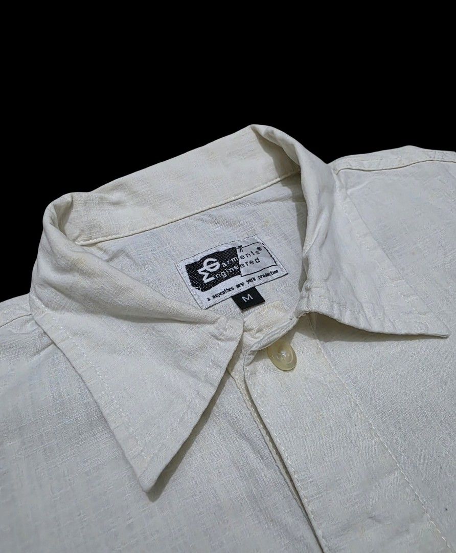 Engineered garments Multipocket LS shirt (Oatmeal/Ecru color) (Category: Tshirts & Polo Shirts ) located in Angeles City. Submitted by recyclecenter (Listing ID 1419946758, Image 3). Description: Engineered garments Multipocket LS shirt Size Medium Measurements Shoulder - 18.5 inches Width - 23.25 inches Below top collar to bottom - 27.5 inches In Ecru/Oatmeal color Multiple front flap pockets Probably an early iteration of the EG trail shirt or 