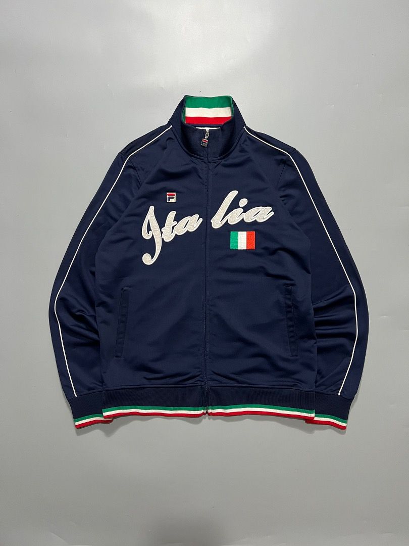 Fila Italia Mens Track Jacket | Size Medium (Category: Coats, Jackets and Outerwear) located in Santa Cruz. Submitted by malvivente (Listing ID 1419880511, Image 1). Description: Fila Italia Mens Track Jacket | Size Medium Dimension - 22x28 9.8/10 color rate & condition Good as new condition ₱670 only.