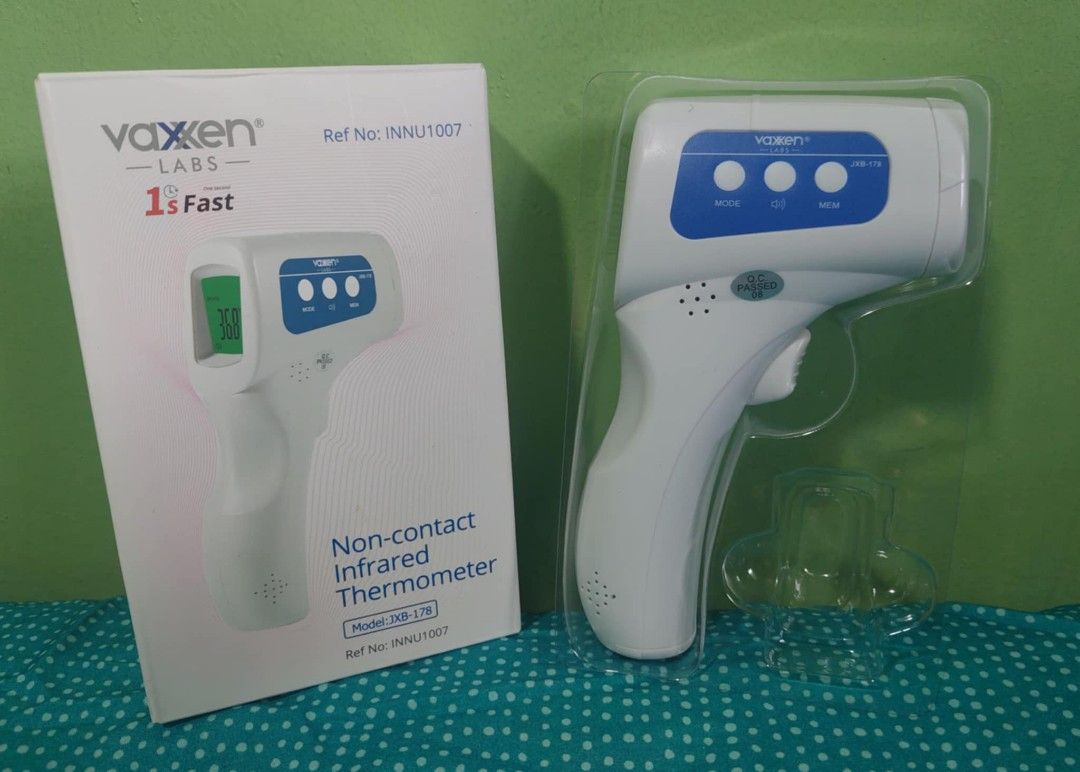 Forehead Thermometer US quality (Category: Health Monitors & Weighing Scales) located in Marikina City. Submitted by entropymarketing (Listing ID 1419855369, Image 3). Description: Forehead Thermometer US quality All brandnew Imported from USA Php 895 This infrared forehead thermometer allows you to take human and surface temperatures in Celsius and Fahrenheit. It is designed to eliminate contact via no-touch technology, a popular choice at home 
