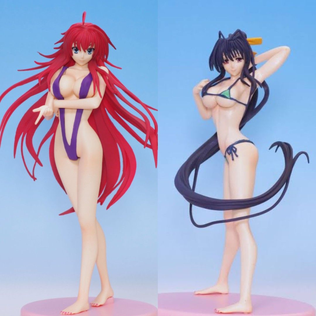 Highschool DXD Furyu Anime Figure Rias Gremory & Akeno Himejima (Category: Toys & Games) located in Las Pinas. Submitted by p.s.collections (Listing ID 1405912466, Image 1). Description: Item from Japan [ON-HAND in PH!] - Collectible anime figures of Rias and Akeno. - Figures feature swimwear. - Posed on pink circular bases. - Detailed designs and vibrant colors. - Ideal for anime enthusiasts and collectors. *MISB(Sealed) with minimal box damage.