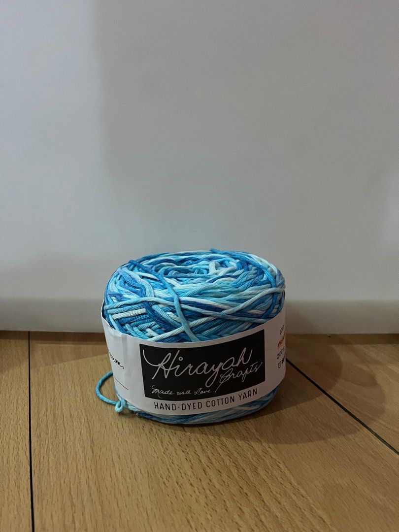 hiraya handdyed yarn in blue (Category: Craft Supplies & Tools) located in Quezon City. Submitted by sweetie3333 (Listing ID 1419911591, Image 1). Description: hiraya handdyed yarn in blue discount if buy more than 2 rfs: outgrew the hobby .