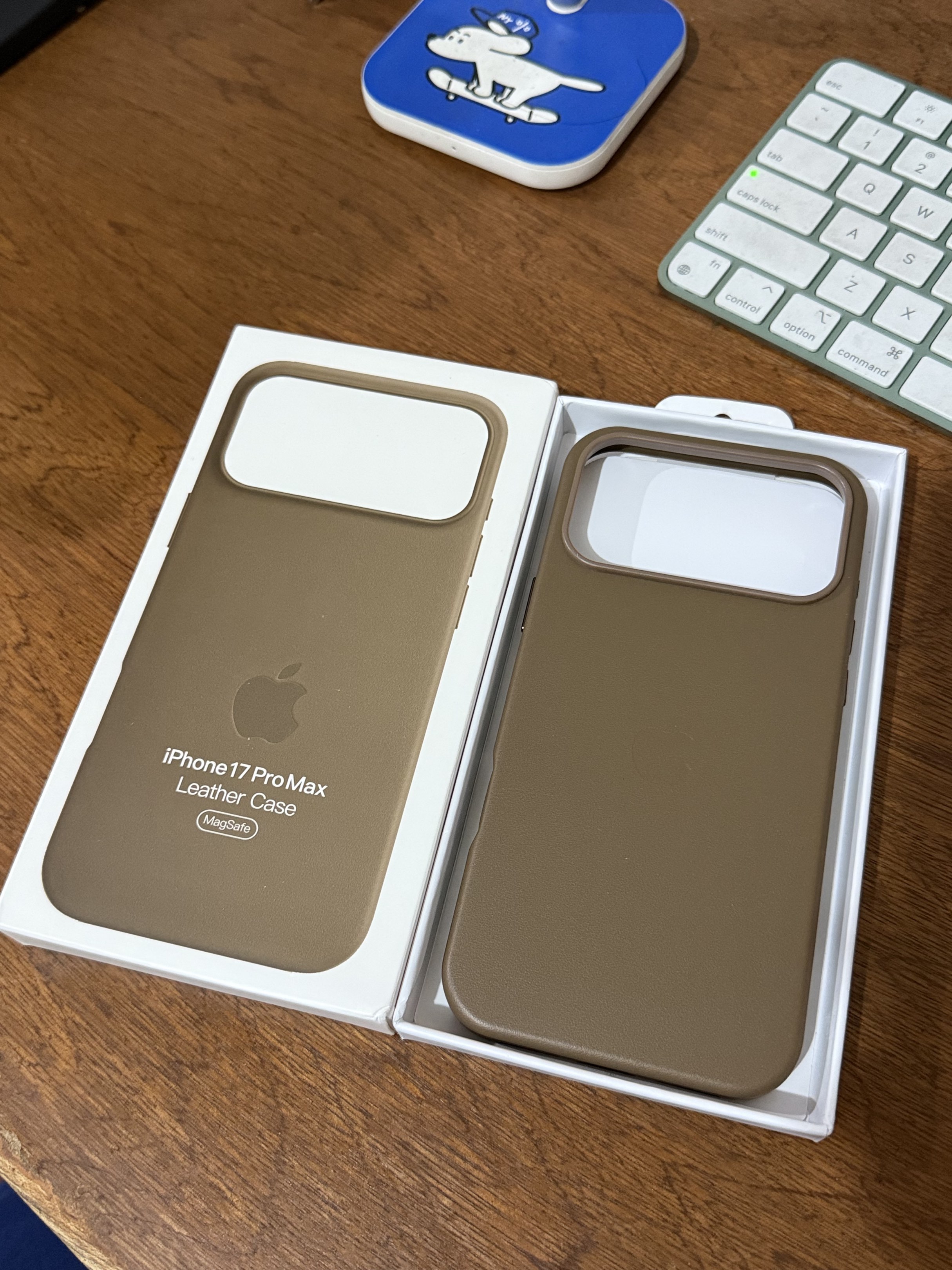 iPhone 17 Pro / 17 Pro Max MagSafe Leather Cover Case (Taupe Brown