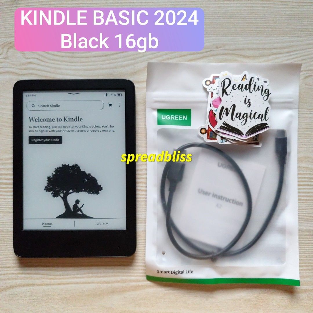 Kindle Basic 2024 Black 16gb (Category: E-Readers) located in Manila. Submitted by spreadbliss (Listing ID 1419808713, Image 1). Description: KINDLE BASIC 2024 Black 16gb Smooth, like new Inclusions: Unit, cable, free stickers 📌 Manila MOD: Grab, Lalamove, J&T, LBC, etc. MOP: COD/COP, GCash, Maya, bank transfer No lowballers pls. Thank you. Follow for more available units 😊.
