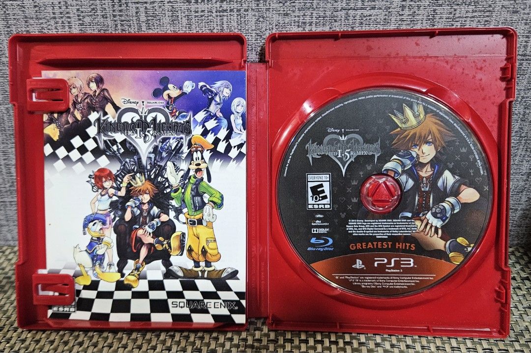Kingdom Hearts 1.5 Remix PS3 (Category: PlayStation) located in Rizal. Submitted by cherry_garcia (Listing ID 1419889379, Image 3). Description: - Kingdom Hearts 1.5 Remix for PlayStation 3 - Includes game disc and original case - Features: - Kingdom Hearts Final Mix - Kingdom Hearts Re:Chain of Memories - Kingdom Hearts 358/2 Days cinematics - Rated E10+.