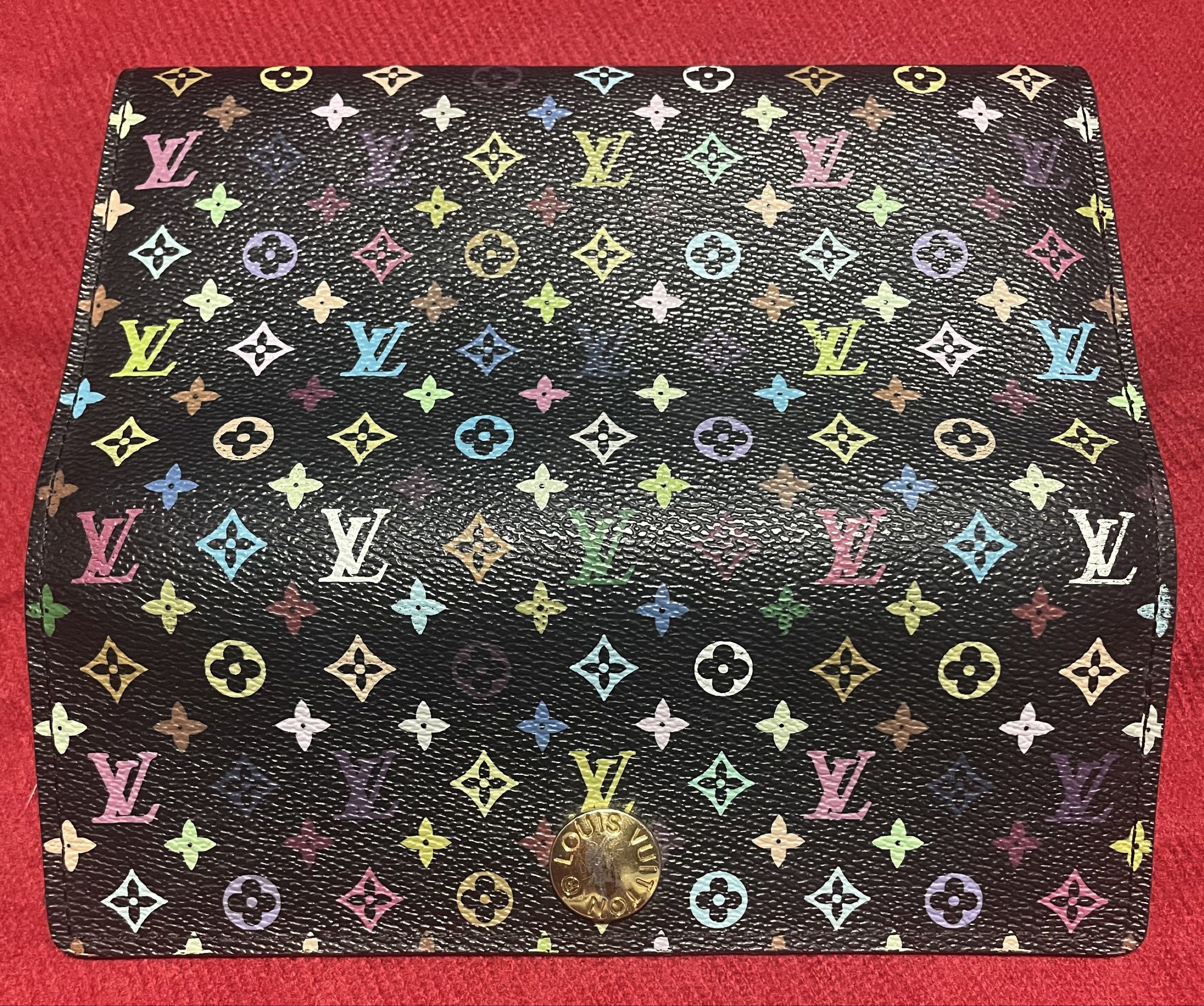 Louis Vuitton Multicolor Sarah Wallet (Category: Luxury Bags & Wallets) located in Quezon City. Submitted by marge04 (Listing ID 1419822119, Image 3). Description: - Authentic Louis Vuitton Sarah Wallet - Multicolor design - Black exterior with colorful LV monogram - Pink interior - Multiple card slots - Zippered compartment - Snap closure with LV logo issue details in photos.