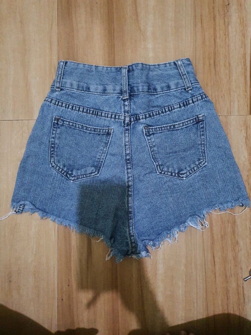 Lucky Double Denim Highwaist Short (Category: Shorts) located in Balanga. Submitted by ms.parkfilter (Listing ID 1419936350, Image 2). Description: - Lucky Double denim shorts - Light wash - High-waisted - Frayed hem - Size S (Size 22 |Length 12 inches) - Two front pockets - Two back pockets - Perfect for casual wear -No when worn .