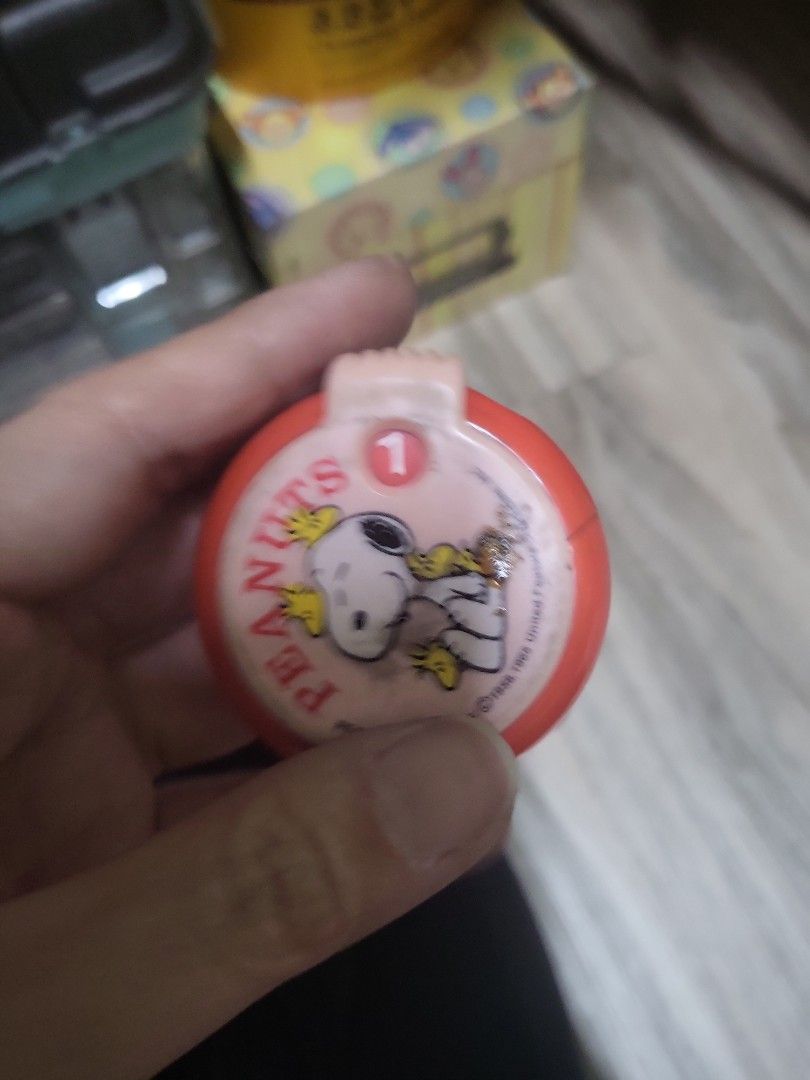 Peanuts Snoopy Pencil Sharpener (Category: Vintage Collectibles) located in Caloocan City. Submitted by lynette1977 (Listing ID 1419961196, Image 2). Description: - Vintage Peanuts Snoopy pencil sharpener - Features Snoopy on top - Red and pink color scheme - Includes pencil sharpening hole and shavings opening - A collectible item - Ideal for Peanuts enthusiasts.