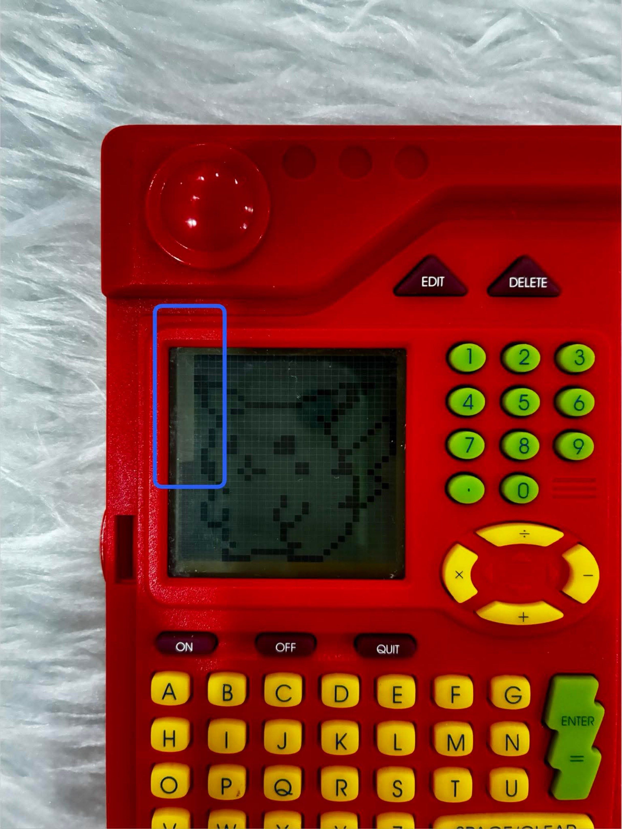 Preloved Original Pokemon Pokedex by Tiger (Category: Character Goods) located in Caloocan City. Submitted by wilhelmlee09 (Listing ID 1419845913, Image 2). Description: Preloved Original Pokemon Pokedex by Tiger - Classic red design - Features the iconic Pokemon logo and characters - Fully functional screen and buttons - A great addition to any Pokemon collection - Perfect for fans of all ages ** ISSUE upper left side screen dead pixel see photo