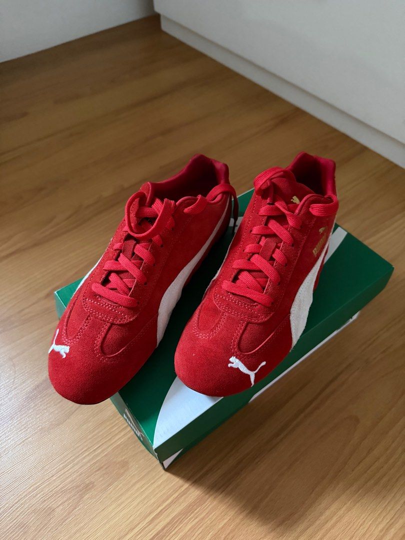 Puma Speedcat OG Red Sneakers (Category: Sneakers) located in Muntinlupa City. Submitted by cssndrax (Listing ID 1419874045, Image 1). Description: - used only during my korea trip - very comfy - us size 7 mens = us size 8.5 womens.