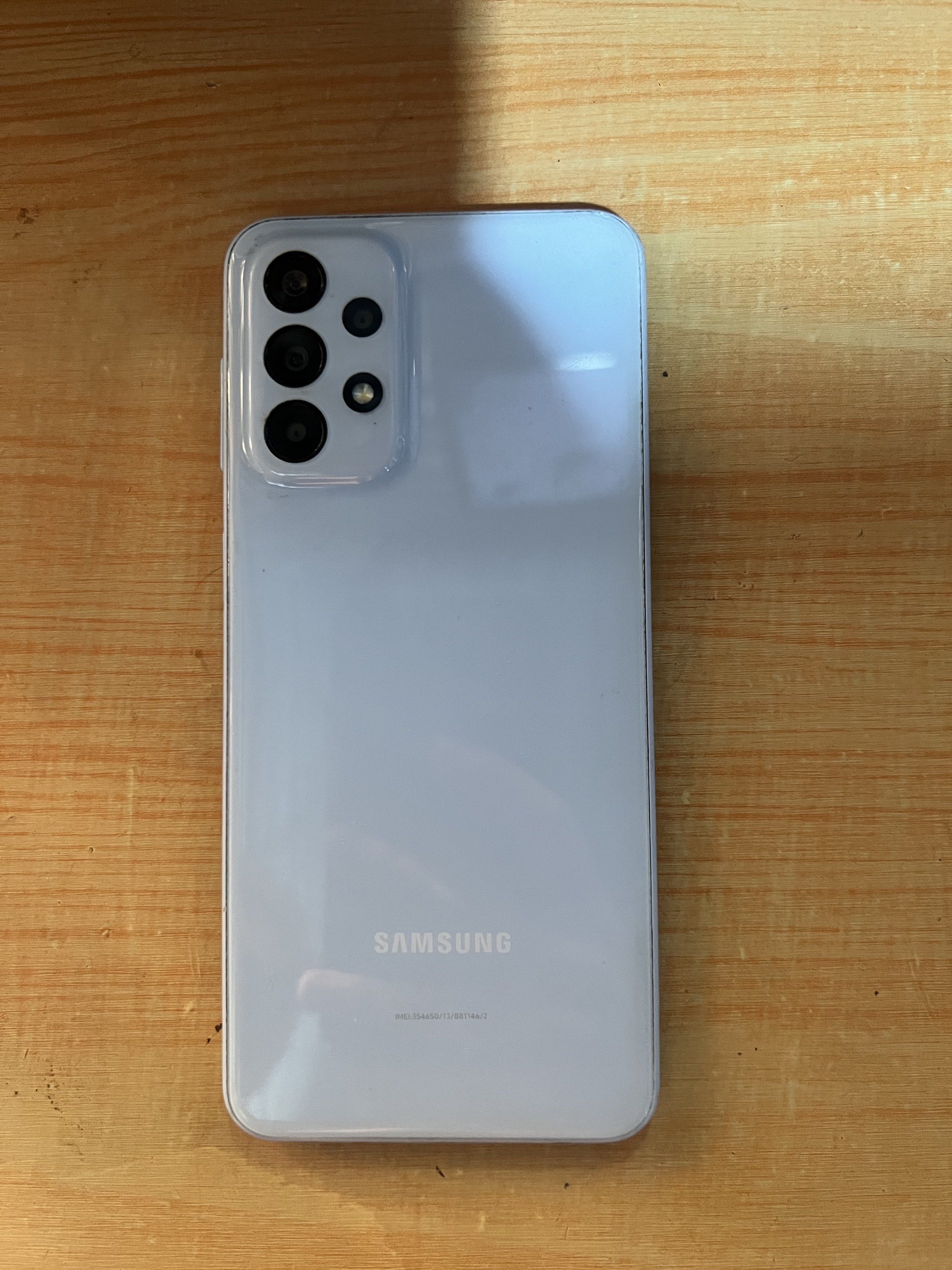 SAMSUNG GALAXY A23 (Category: Samsung) located in Manila. Submitted by seancedric33859 (Listing ID 1419793436, Image 1). Description: 6GB RAM 128GB Dual Sim No issues aside from minor cosmetic scratches from normal use Pm for more information..