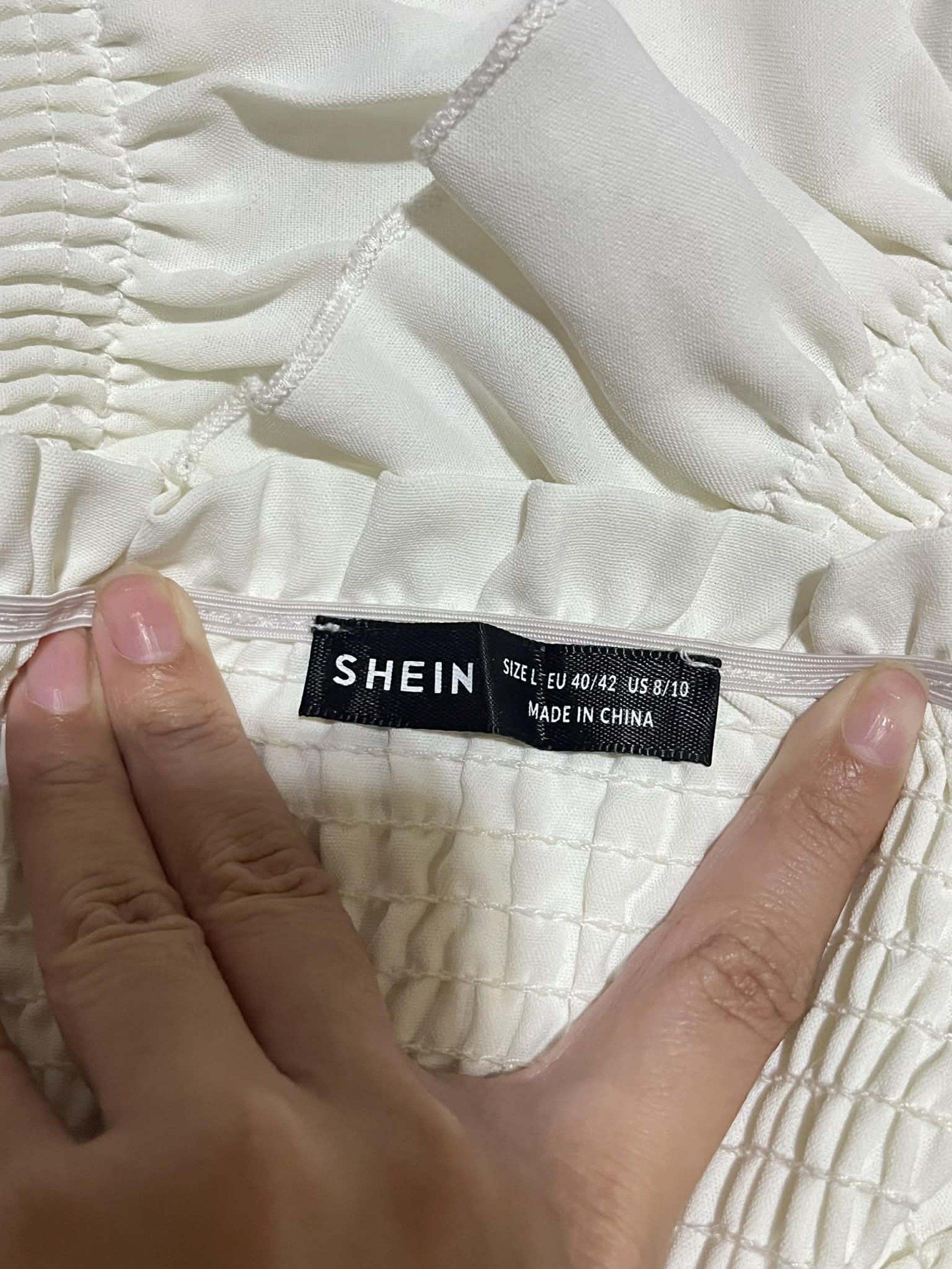 SHEIN White Smocked Crop Top (Category: Sleeveless) located in Bacolod City. Submitted by james_andrei (Listing ID 1419960699, Image 1). Description: Price 150 - SHEIN white crop top - Features a smocked bodice - Adjustable tie straps - Ruffled hem detail - Size: L (EU 40/42, US 8/10) Condition: Used twice only Flaws: N/A RFS: Decluttering Mode of Payment: GCash, Bank transfer Mode of Shipping: Jnt Express (SF shouldered by buyer).