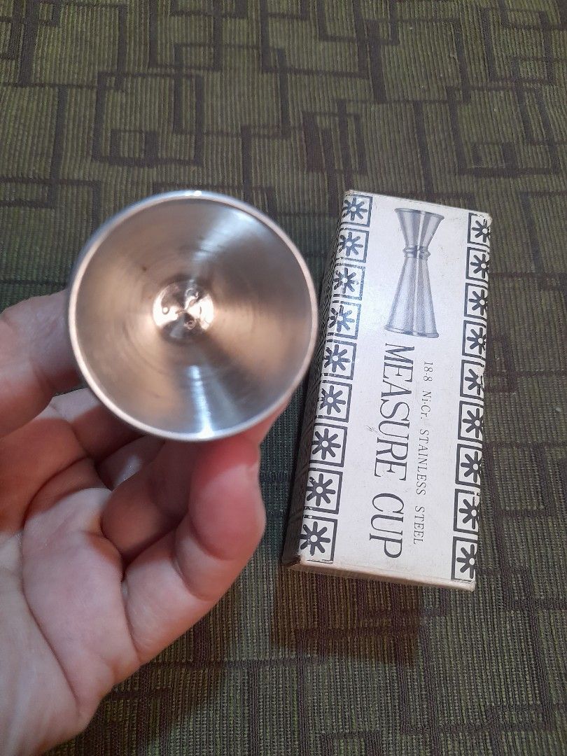 Stainless Steel Measure Cup (Category: Coffee & Tea Tableware) located in Bocaue. Submitted by marajapansurplus (Listing ID 1419828477, Image 3). Description: - Stainless steel measuring cup - Includes original box - Made of durable 18-8 Ni-Cr stainless steel - Perfect for measuring ingredients - Great for cocktails and recipes.