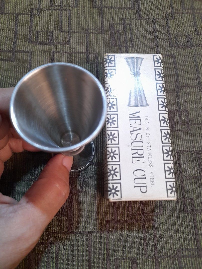 Stainless Steel Measure Cup (Category: Coffee & Tea Tableware) located in Bocaue. Submitted by marajapansurplus (Listing ID 1419828477, Image 2). Description: - Stainless steel measuring cup - Includes original box - Made of durable 18-8 Ni-Cr stainless steel - Perfect for measuring ingredients - Great for cocktails and recipes.