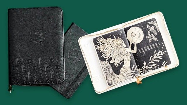 Starbucks 2022 Classic Black Organizer with Planner (Category: Stationery & School Supplies) located in Quezon City. Submitted by johnsandhens (Listing ID 1413699906, Image 1). Description: The organizer included built-in pockets designed to hold a pen, Starbucks cards, and other essentials. Interior Pages: Inside, the planner contained: Weekly and monthly calendar pages. 35 dotted blank pages for notes and journaling. 12 exclusive monthly artwor