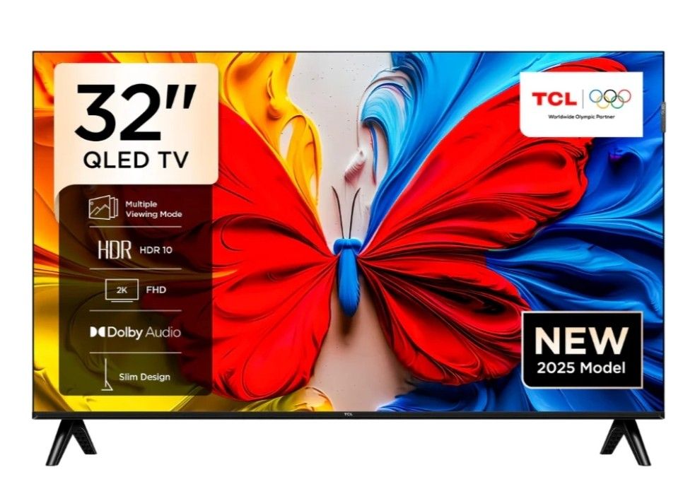 TCL 32'' QLED TV (Category: TV) located in Quezon City. Submitted by chescakes18 (Listing ID 1419814087, Image 2). Description: For sale: Brand New TCL 32'' Full HD QLED Google TV with free wall mount bracket. Last price negotiable.