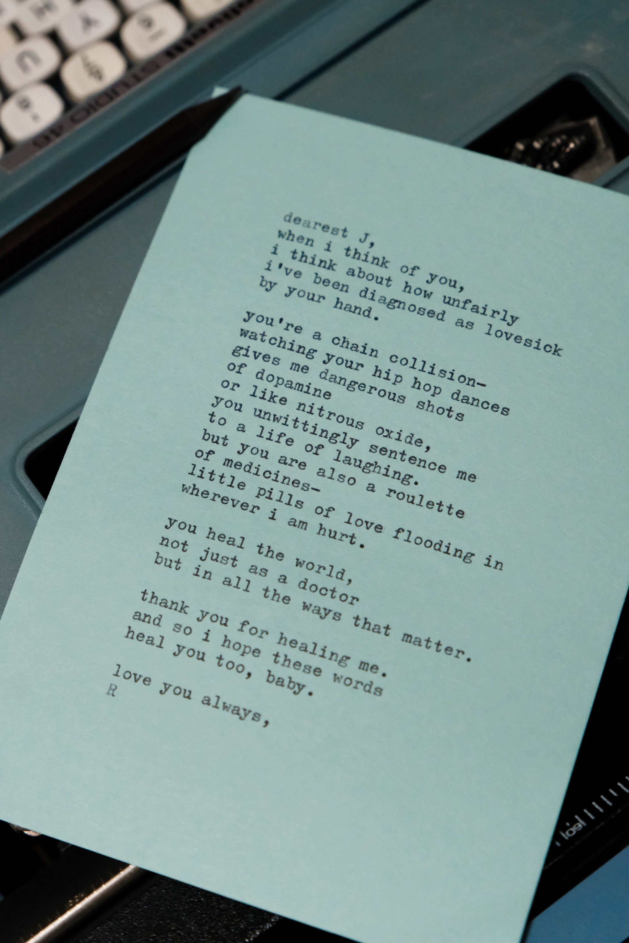 Type Written Notes Customised Typewritten Poem Notes on an Olivetti Typewriter, Hobbies ...