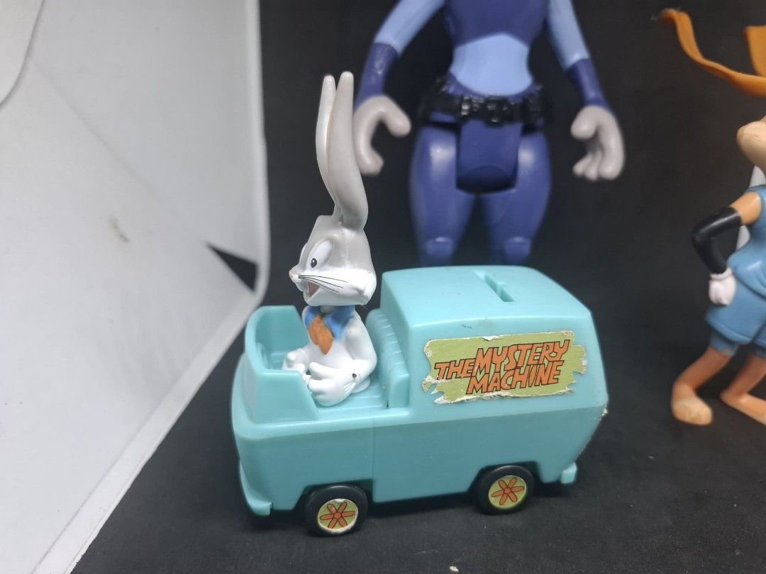 Zootopia Judy Hopps, Bugs Bunny, and Mystery Machine (Category: Figurines & Statues) located in Antipolo. Submitted by lakay_toys (Listing ID 1419933950, Image 2). Description: - Judy Hopps figure (Zootopia) - police officer - Bugs Bunny figure - basketball uniform - Mystery Machine van - light blue - Great for collectors and kids!.